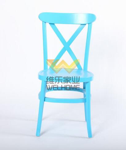 Blue wooden Vineyard crossback chair for wedding/ event